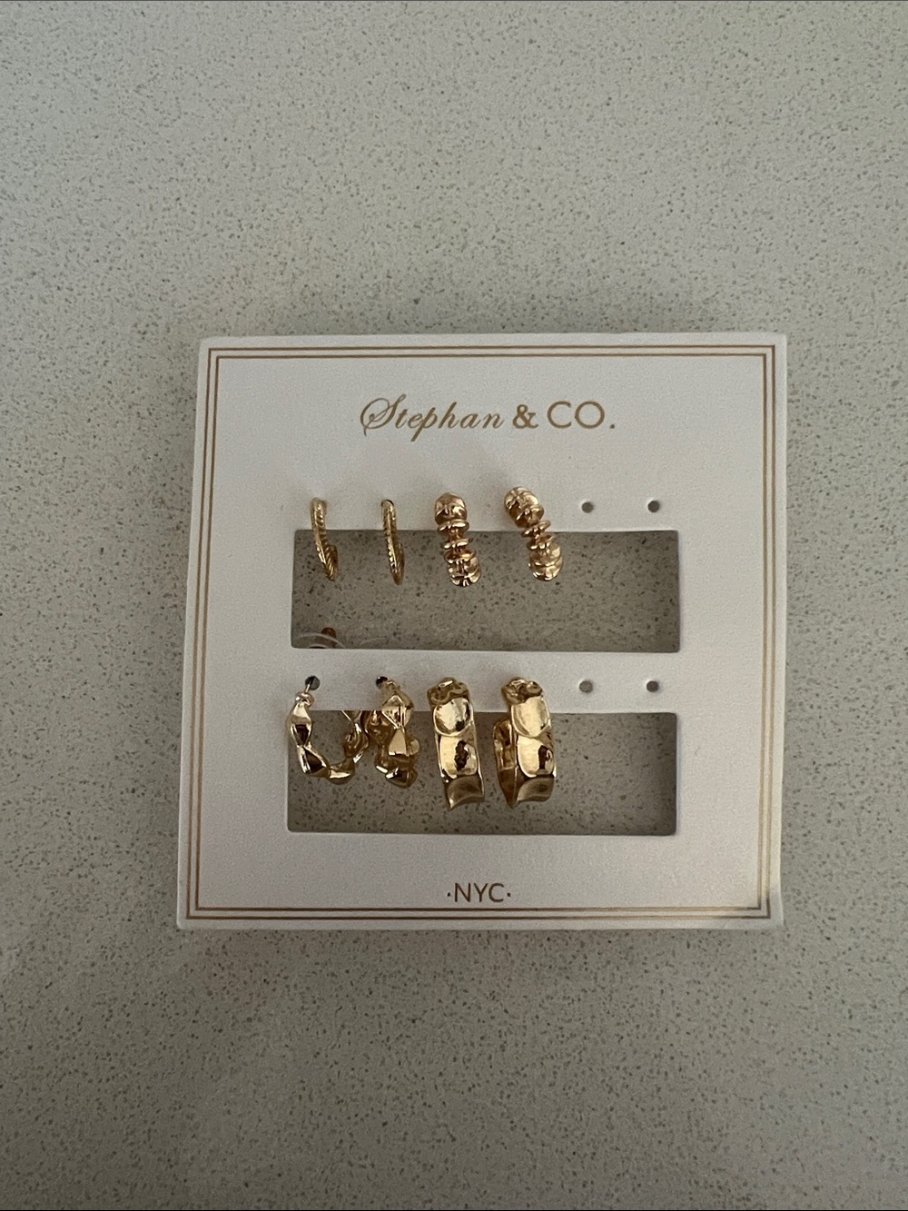 Stephan & CO. Gold Earring Set